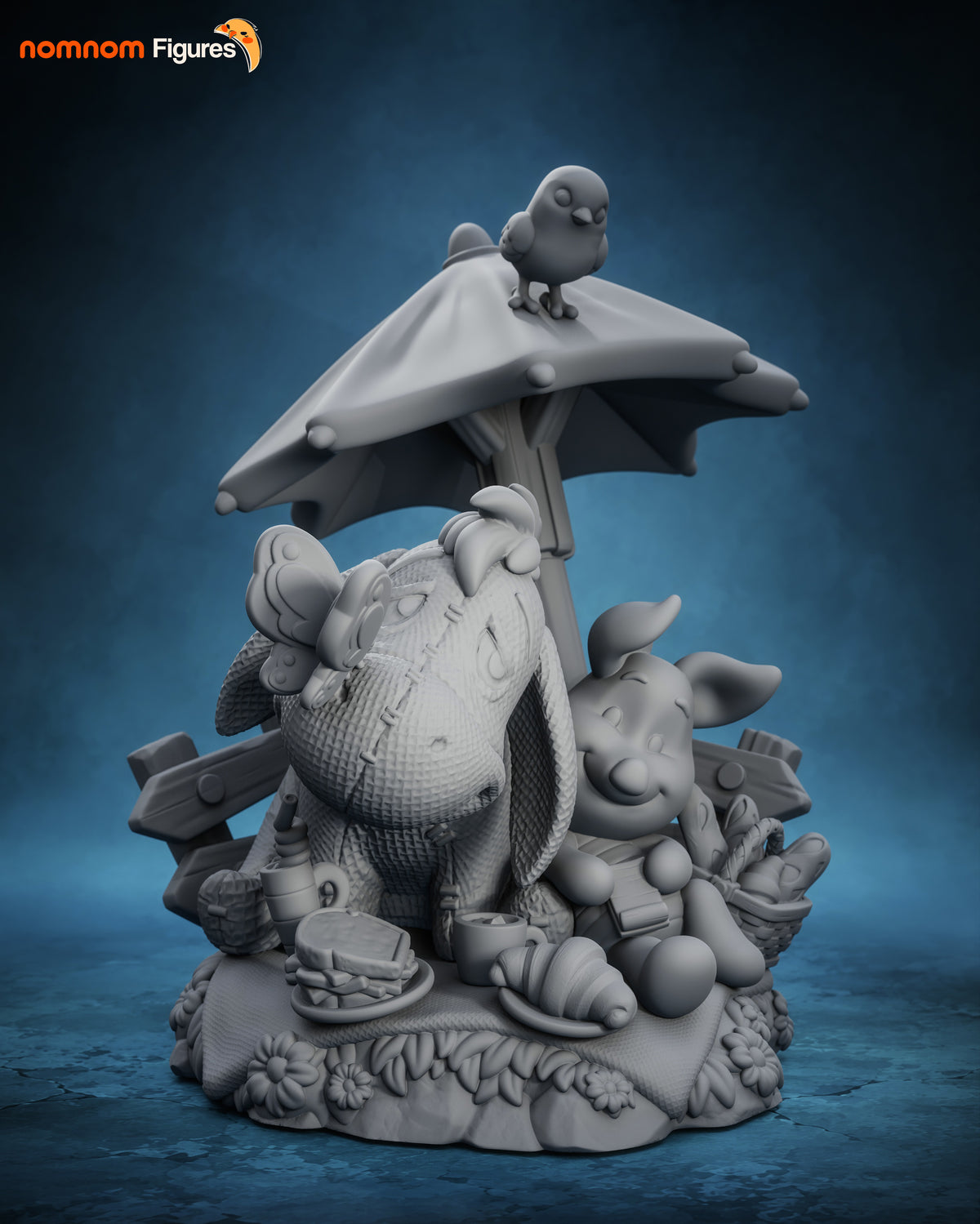 Unpainted Nom Nom Chibi Eeyore Winnie the Pooh