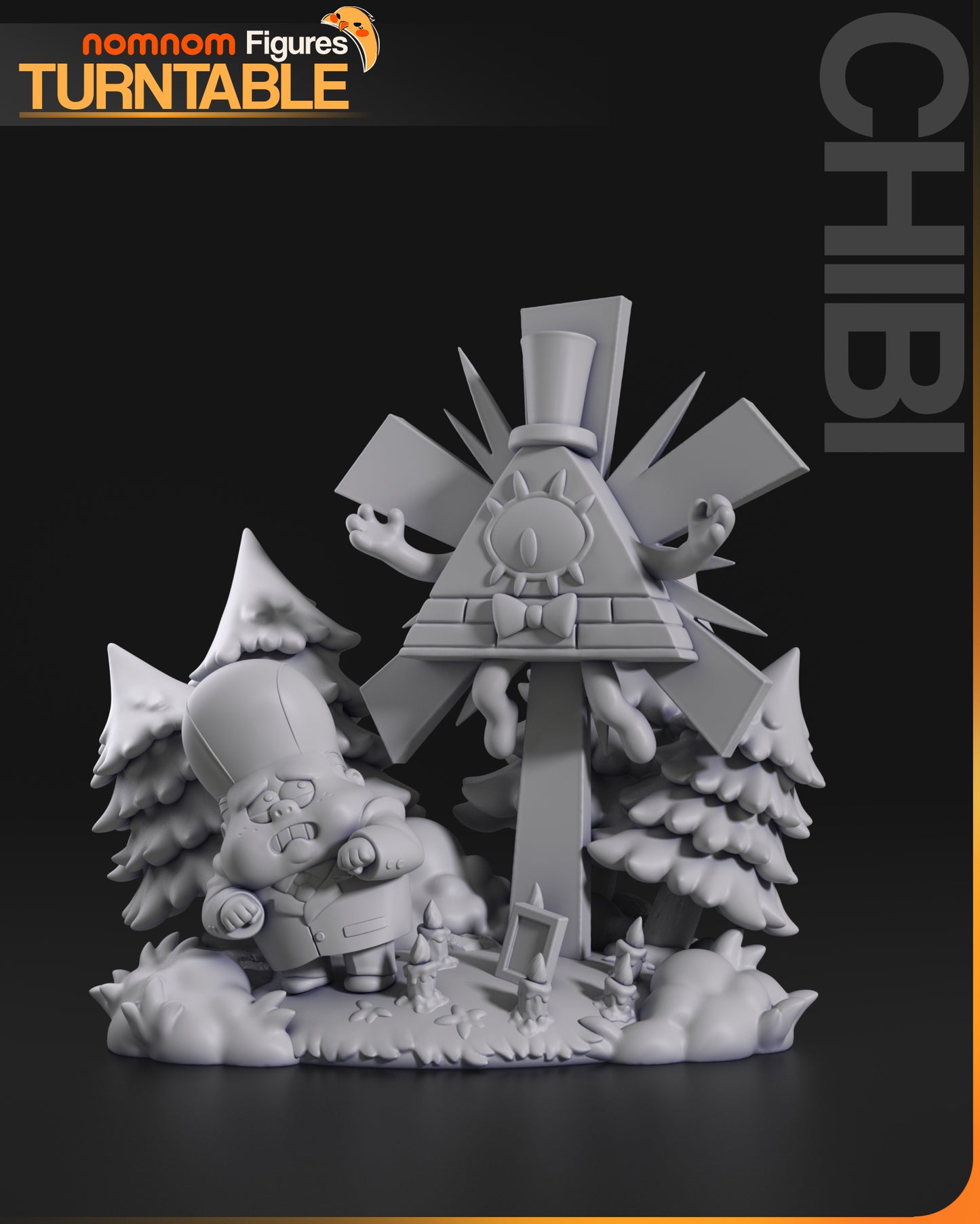 Unpainted Nom Nom Chibi Bill Cypher Gravity Falls