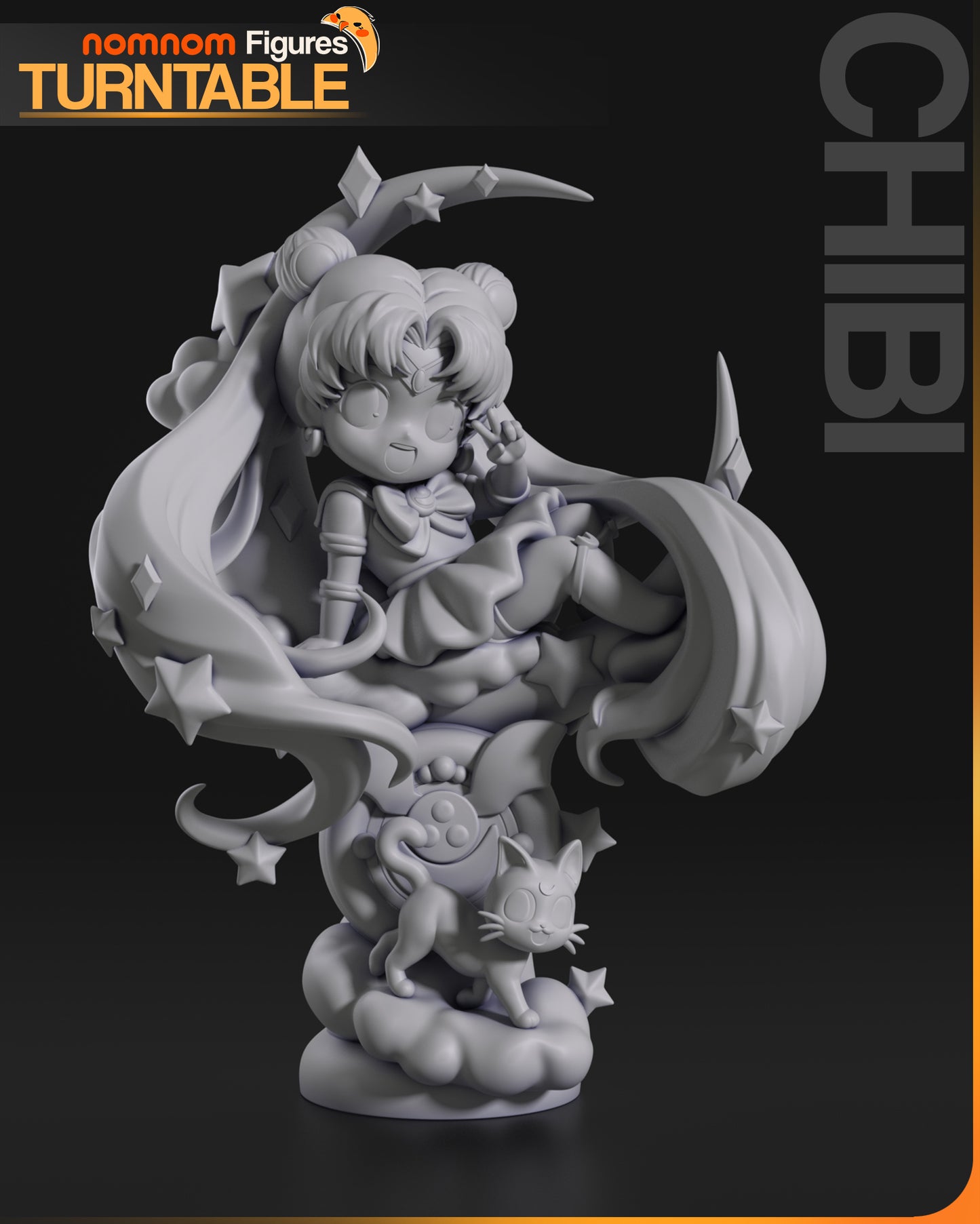 Unpainted Nom Nom Chibi Sailor Moon