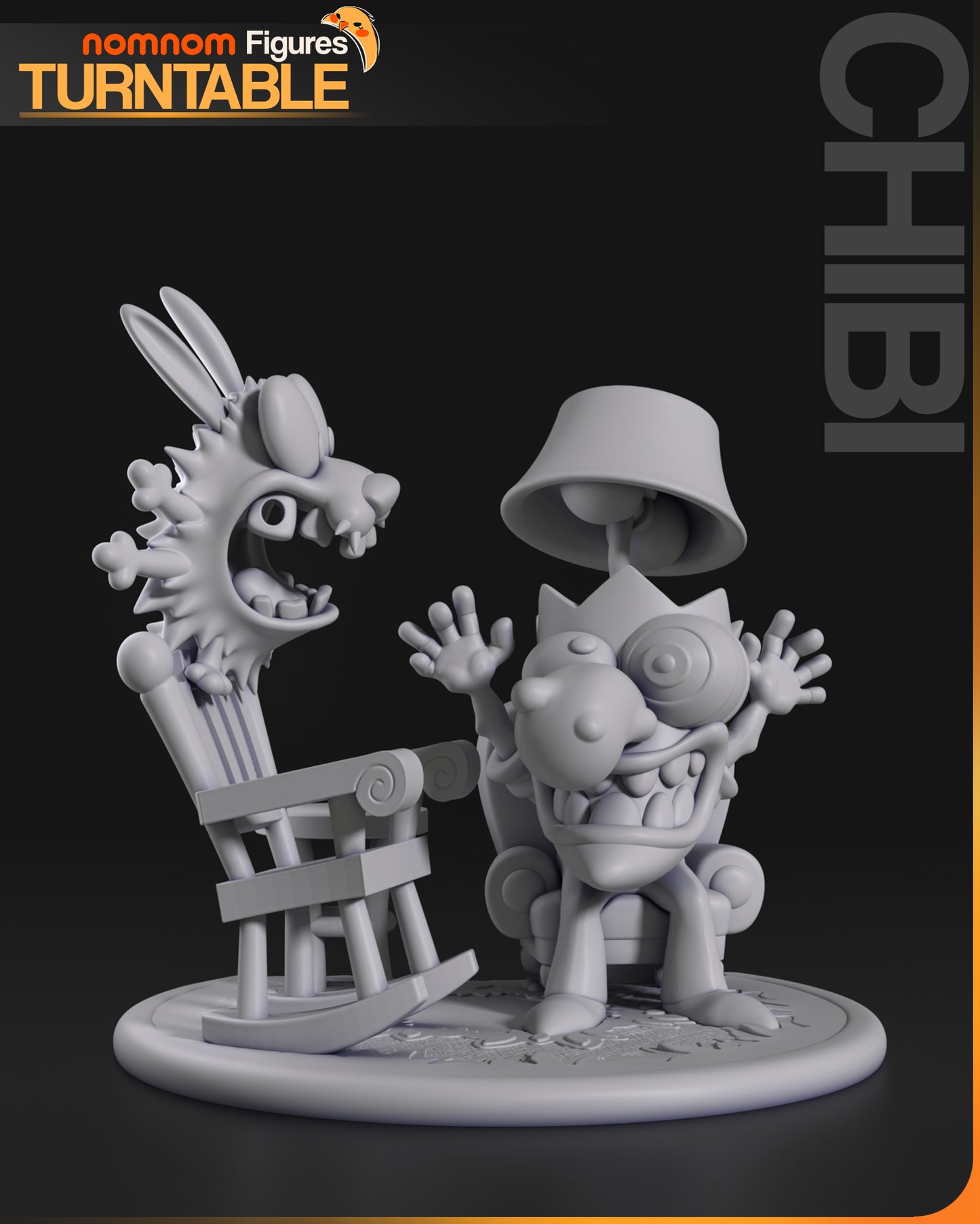 unpainted Nom Nom Chibi Courage the Cowardly Dog