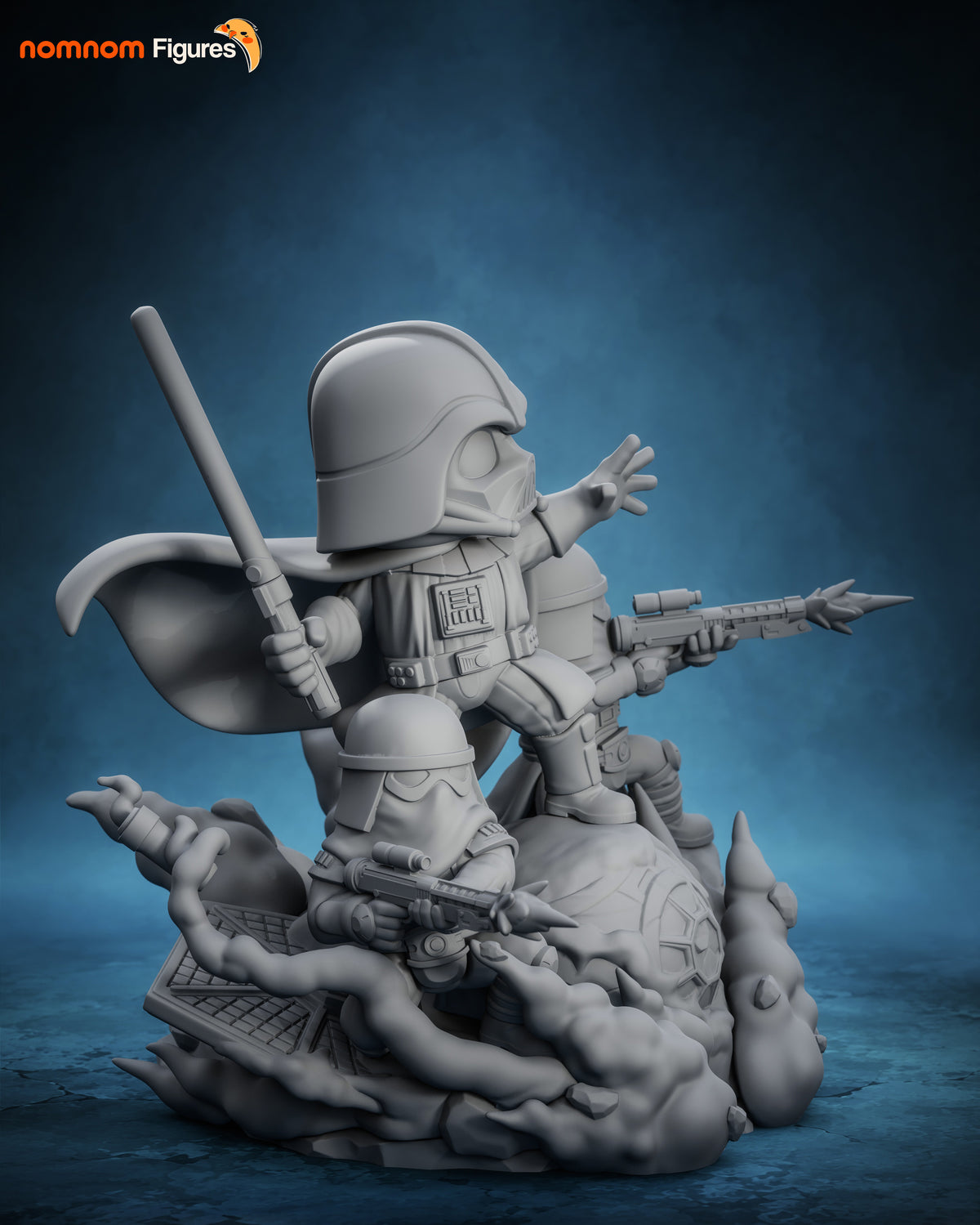Unpainted Nom Nom Chibi Darth Vader Star Wars