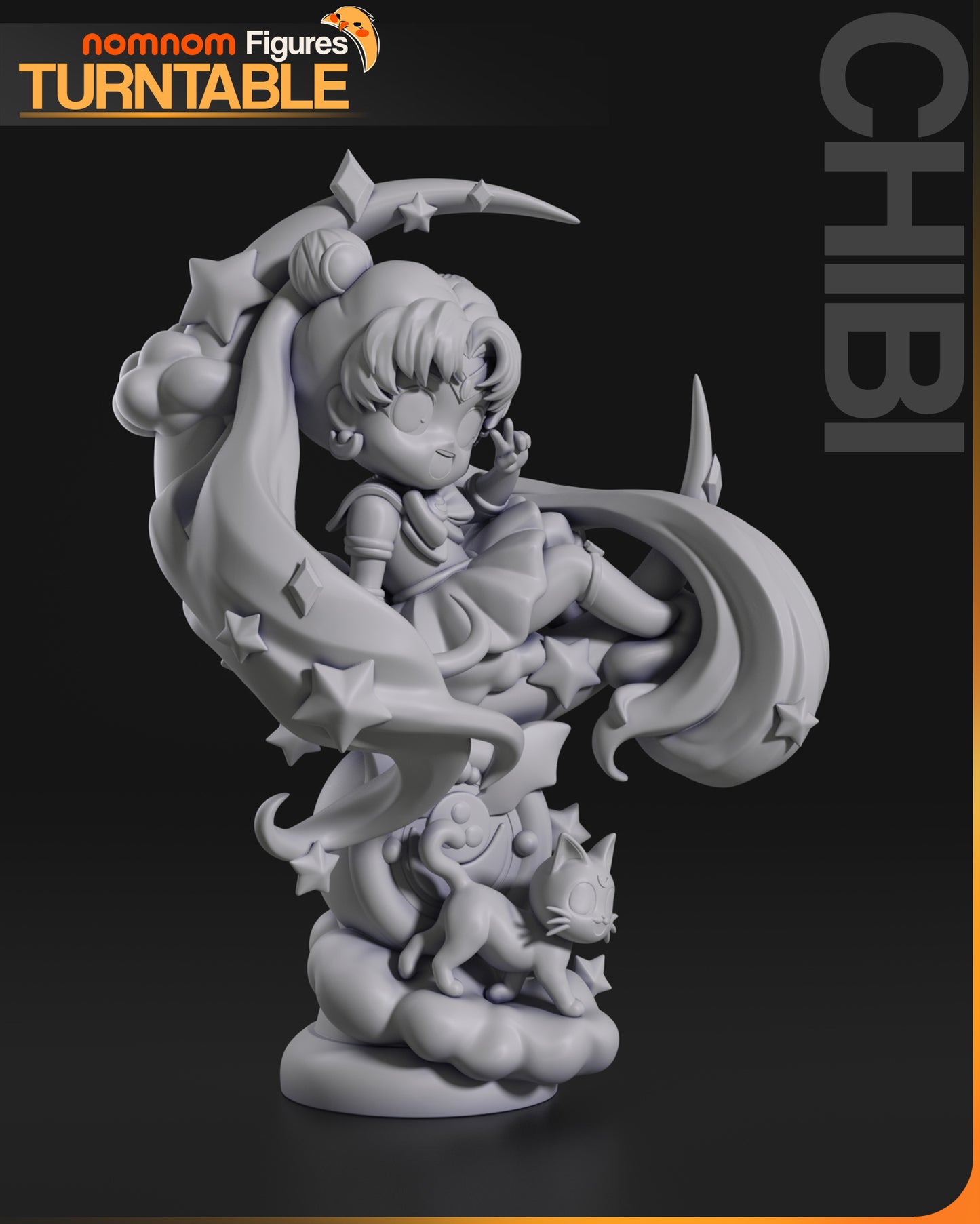 Unpainted Nom Nom Chibi Sailor Moon