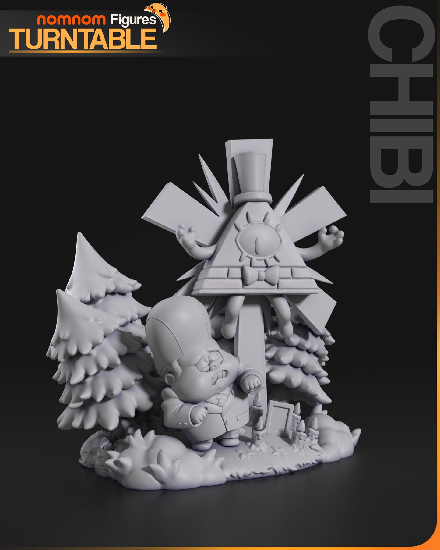 Unpainted Nom Nom Chibi Bill Cypher Gravity Falls