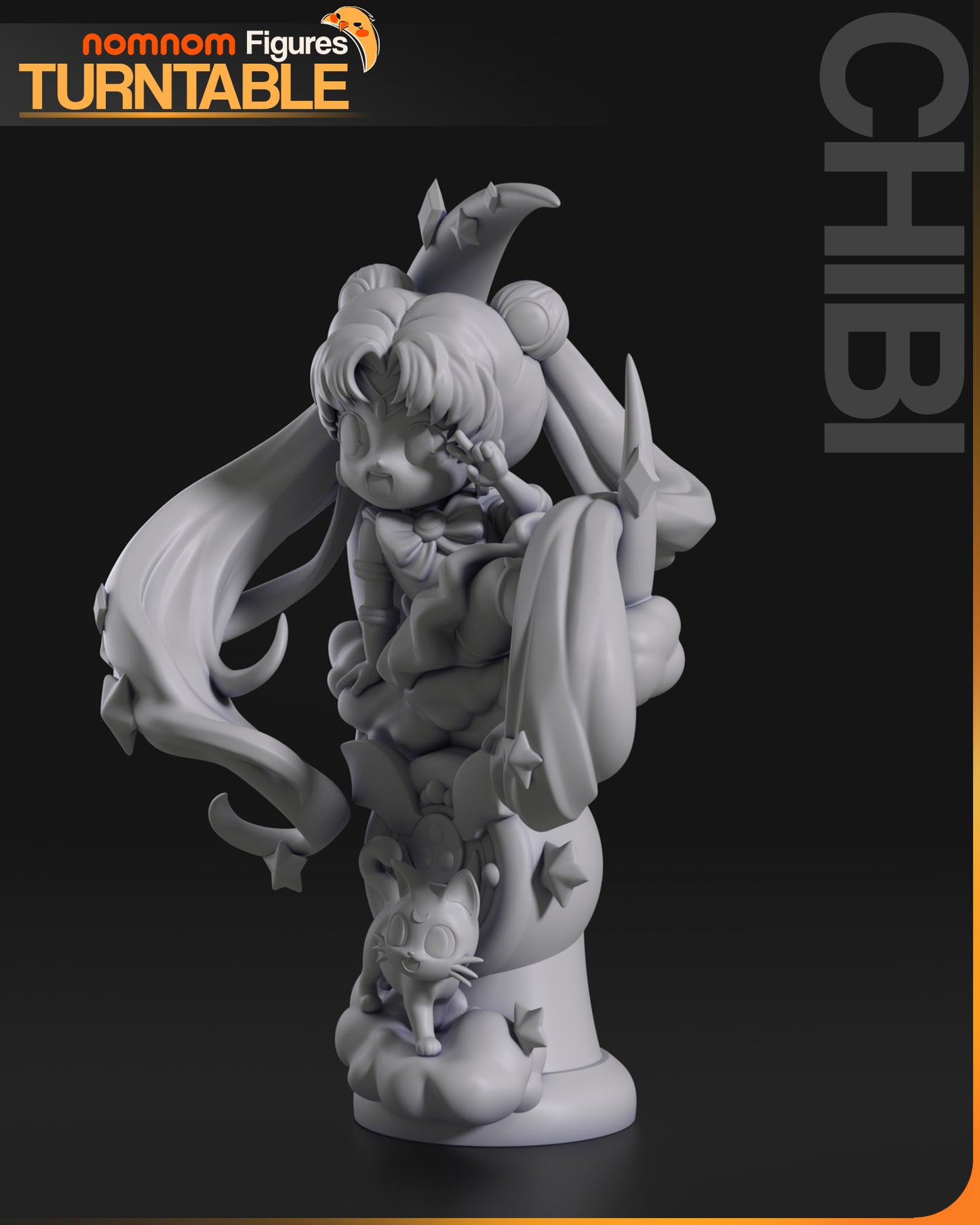 Unpainted Nom Nom Chibi Sailor Moon