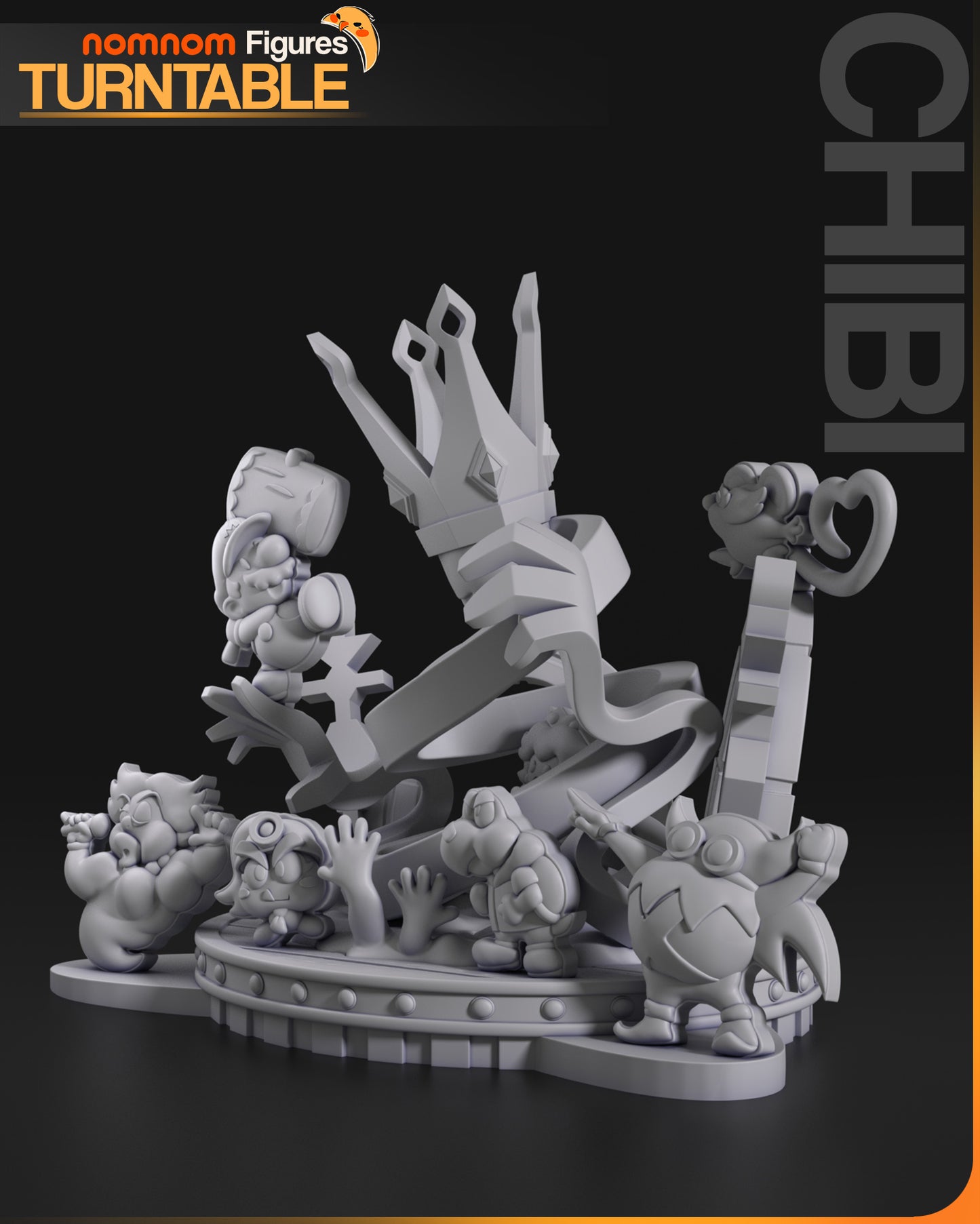 Unpainted Nom Nom Chibi Paper Mario