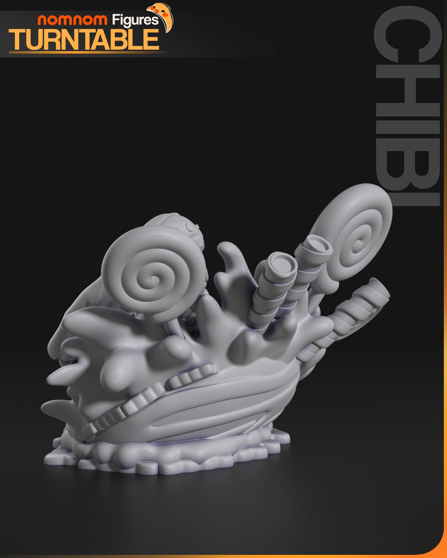 Unpainted Nom Nom Chibi Vanellope Wreck it Ralph