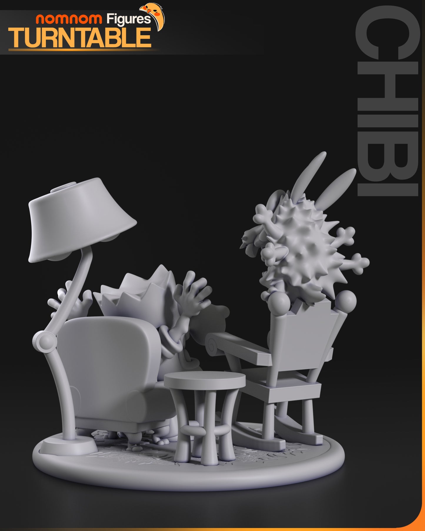 unpainted Nom Nom Chibi Courage the Cowardly Dog