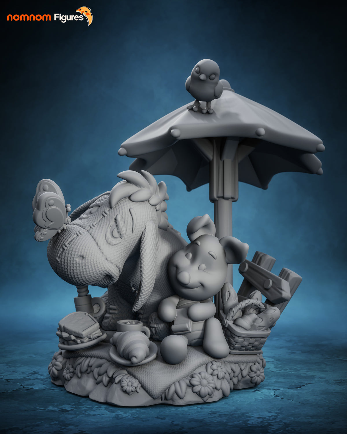 Unpainted Nom Nom Chibi Eeyore Winnie the Pooh