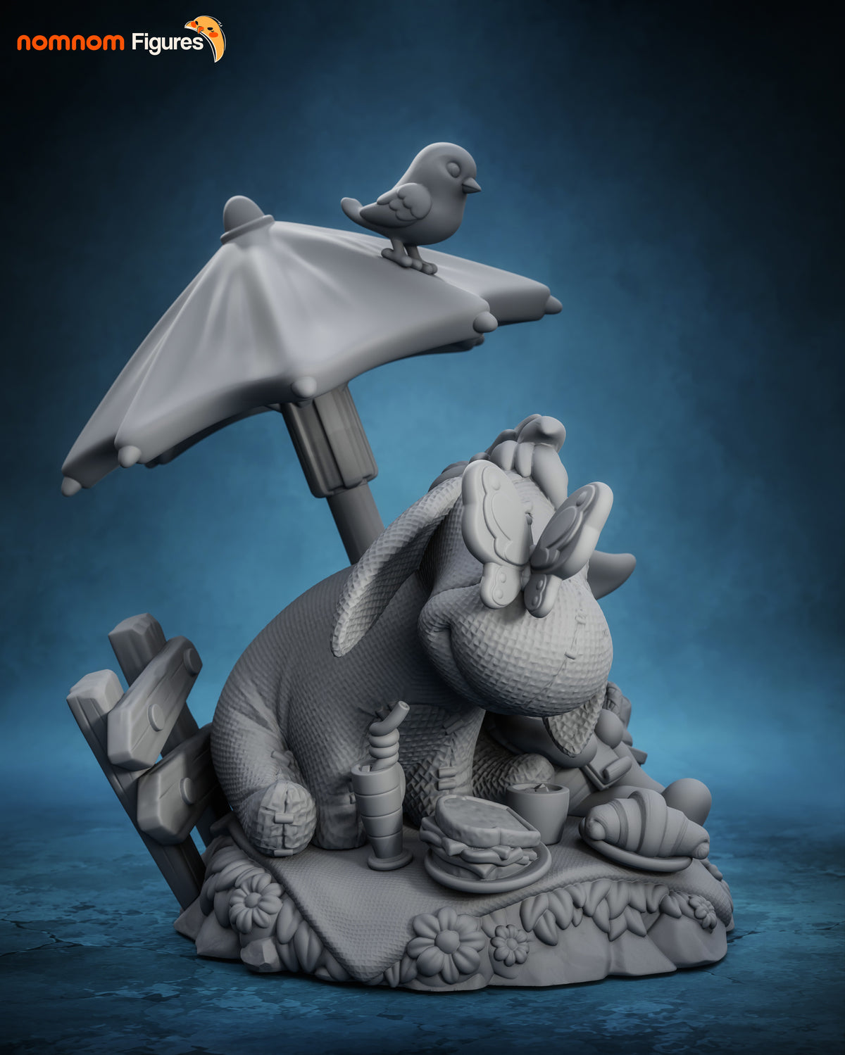 Unpainted Nom Nom Chibi Eeyore Winnie the Pooh