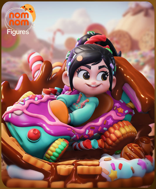 Unpainted Nom Nom Chibi Vanellope Wreck it Ralph