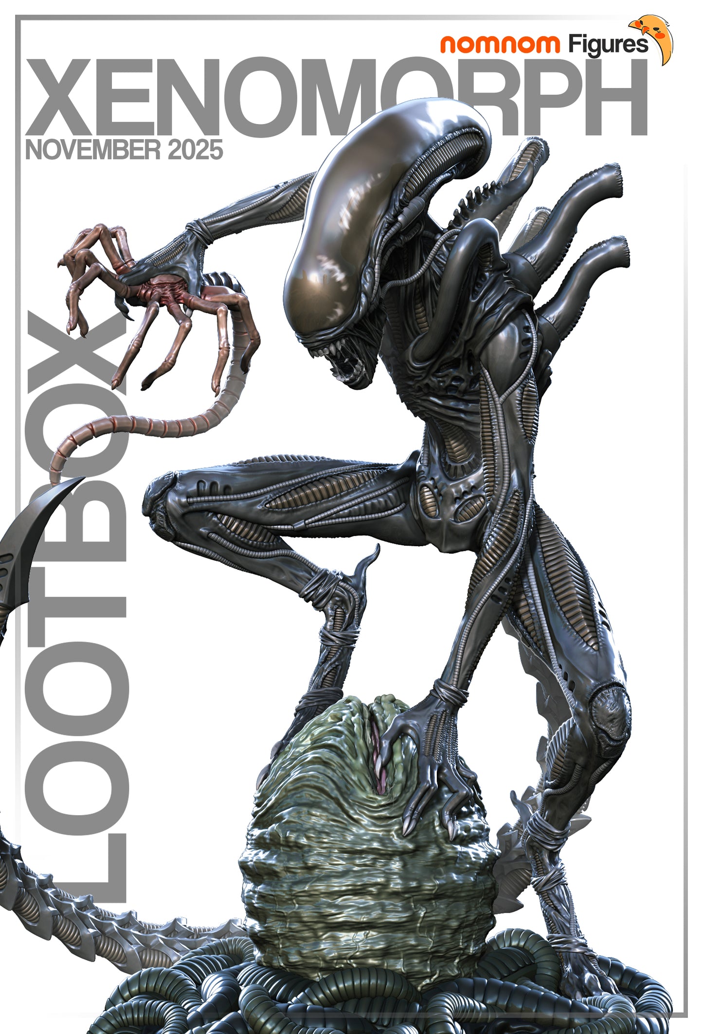 Unpainted Nom Nom Xenomorph
