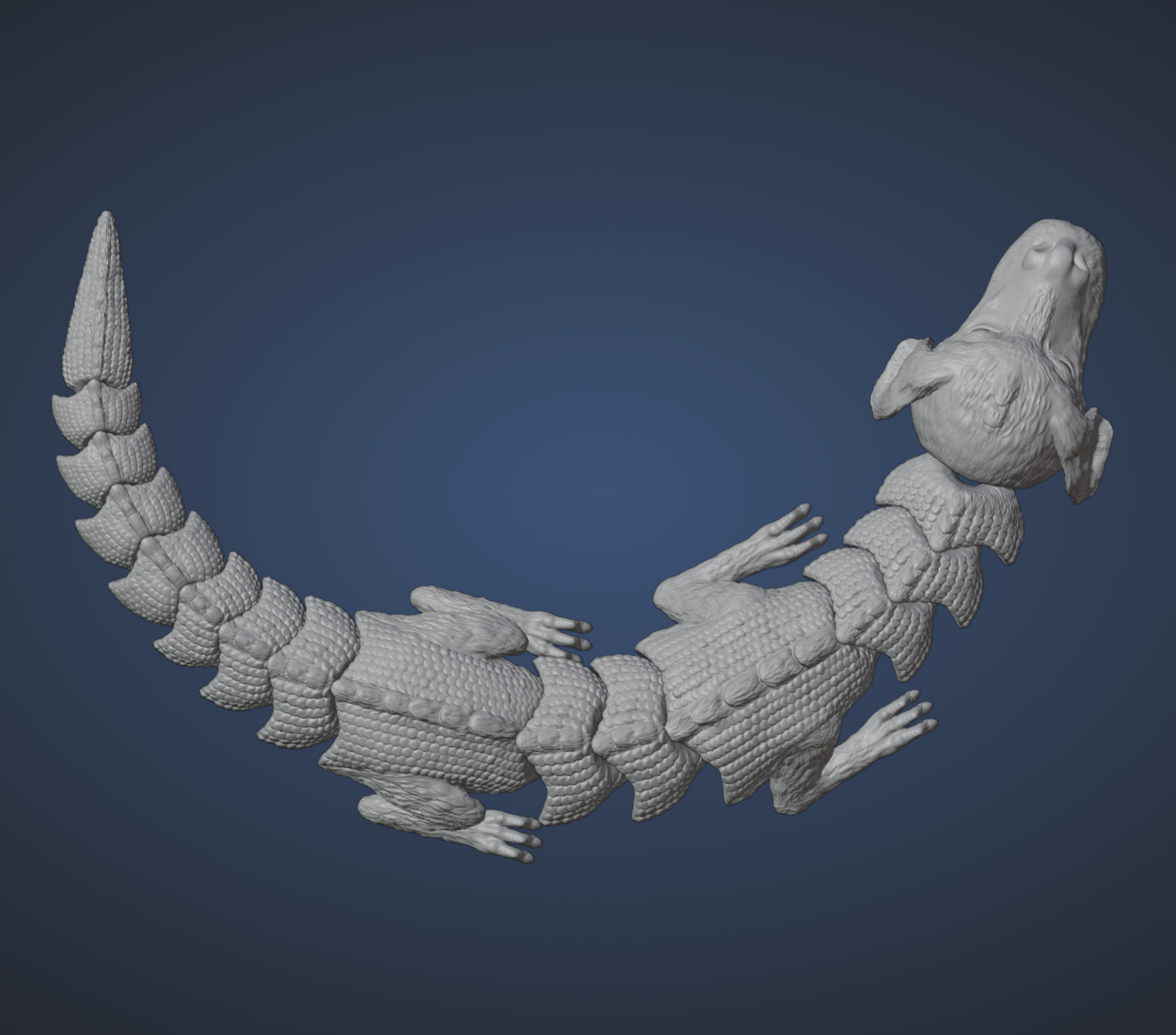 Unpainted Articulated Falkor image 1