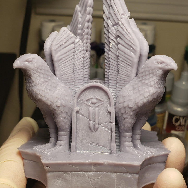Unpainted Ancient Hilltop Ruin - Bird Statue image 1