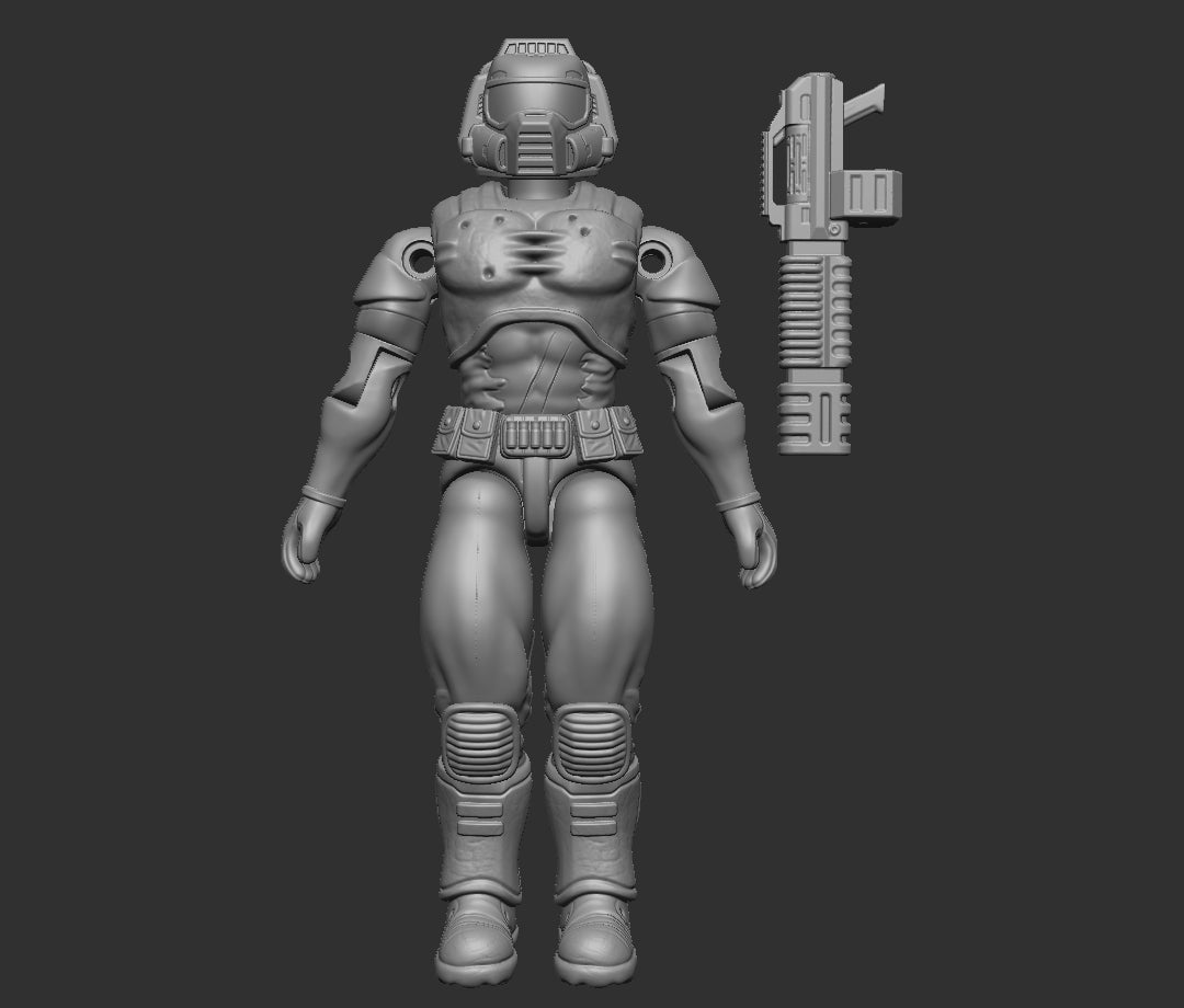 Unpainted Space Marine Retro GI Joe image 2