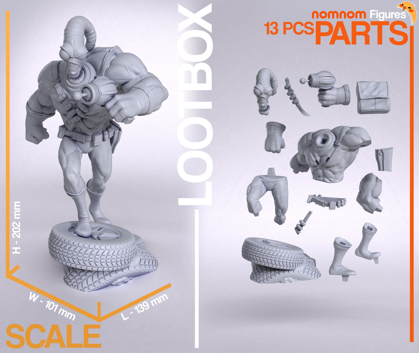 Unpainted Nom Nom Earthworm Jim image 1