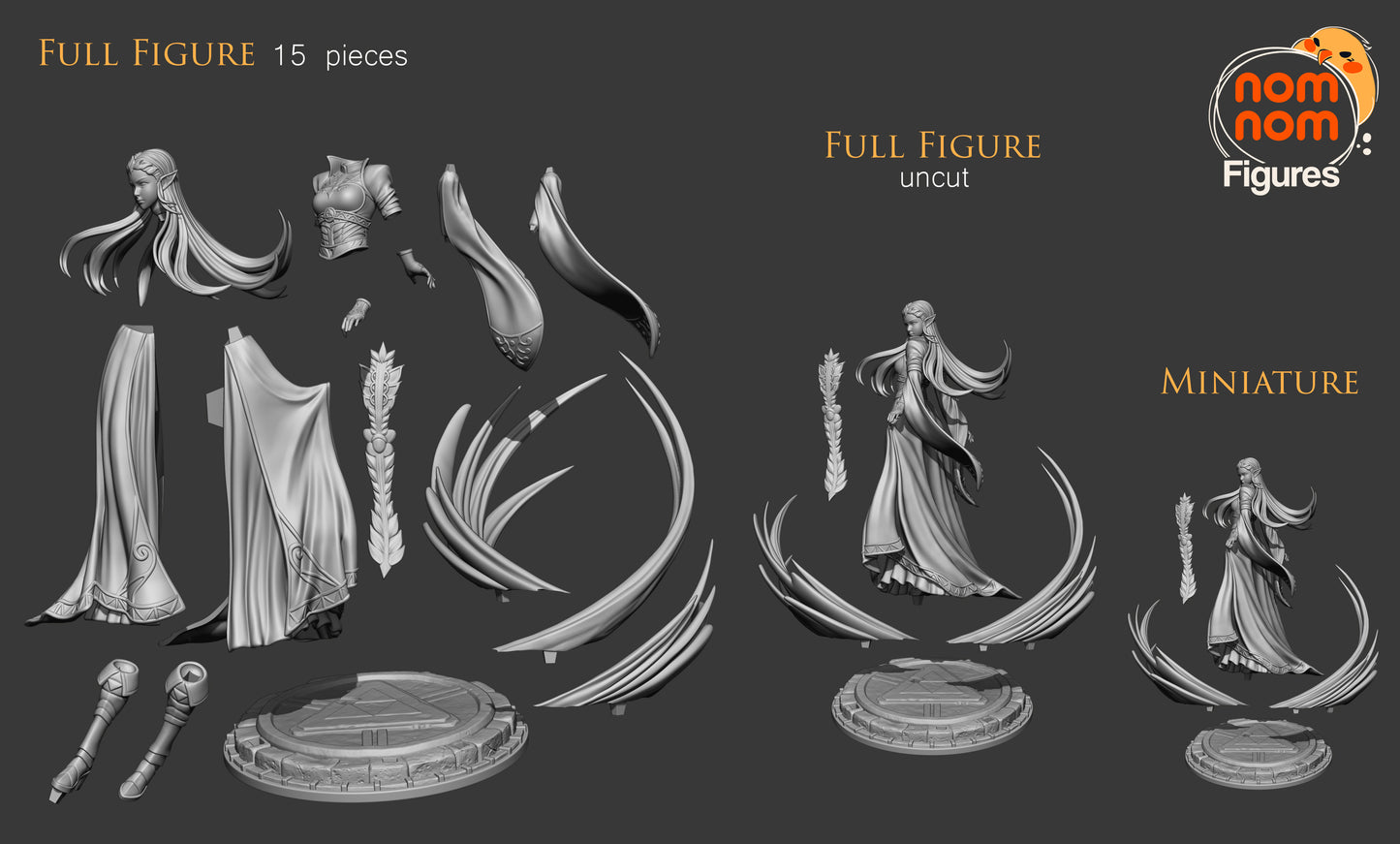 Unpainted Nom Nom Princess Zelda image 3