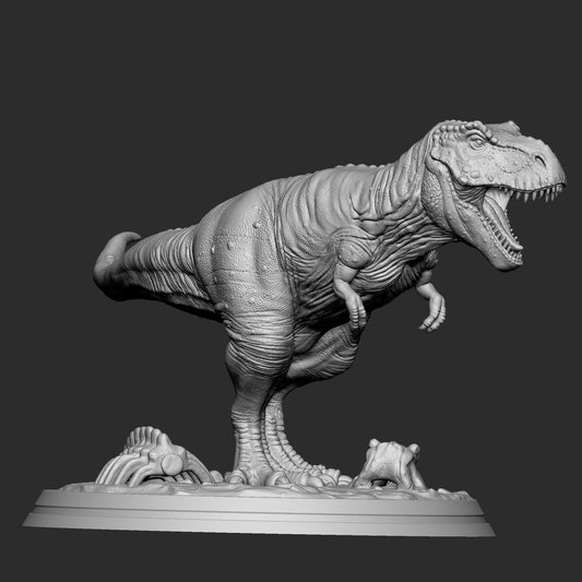 Unpainted TYRANNOSAURUS t - rex statue image 0