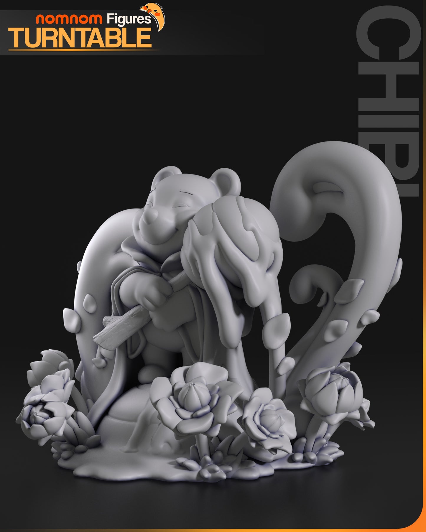 Unpainted Nom Nom Chibi Pooh Lorcana image 3