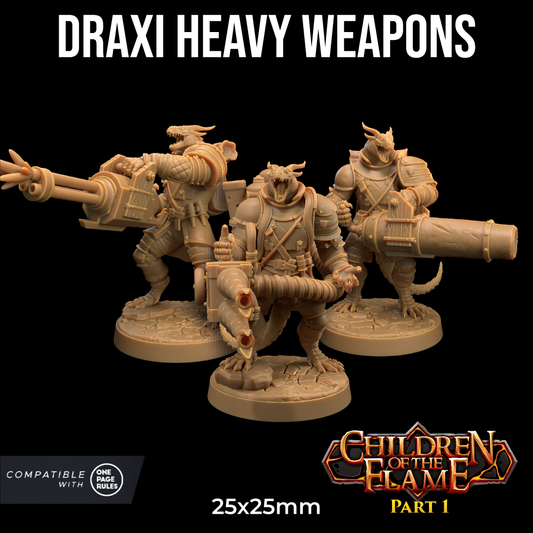 Unpainted-Draxi-HeavyWeapon-Trio image 0