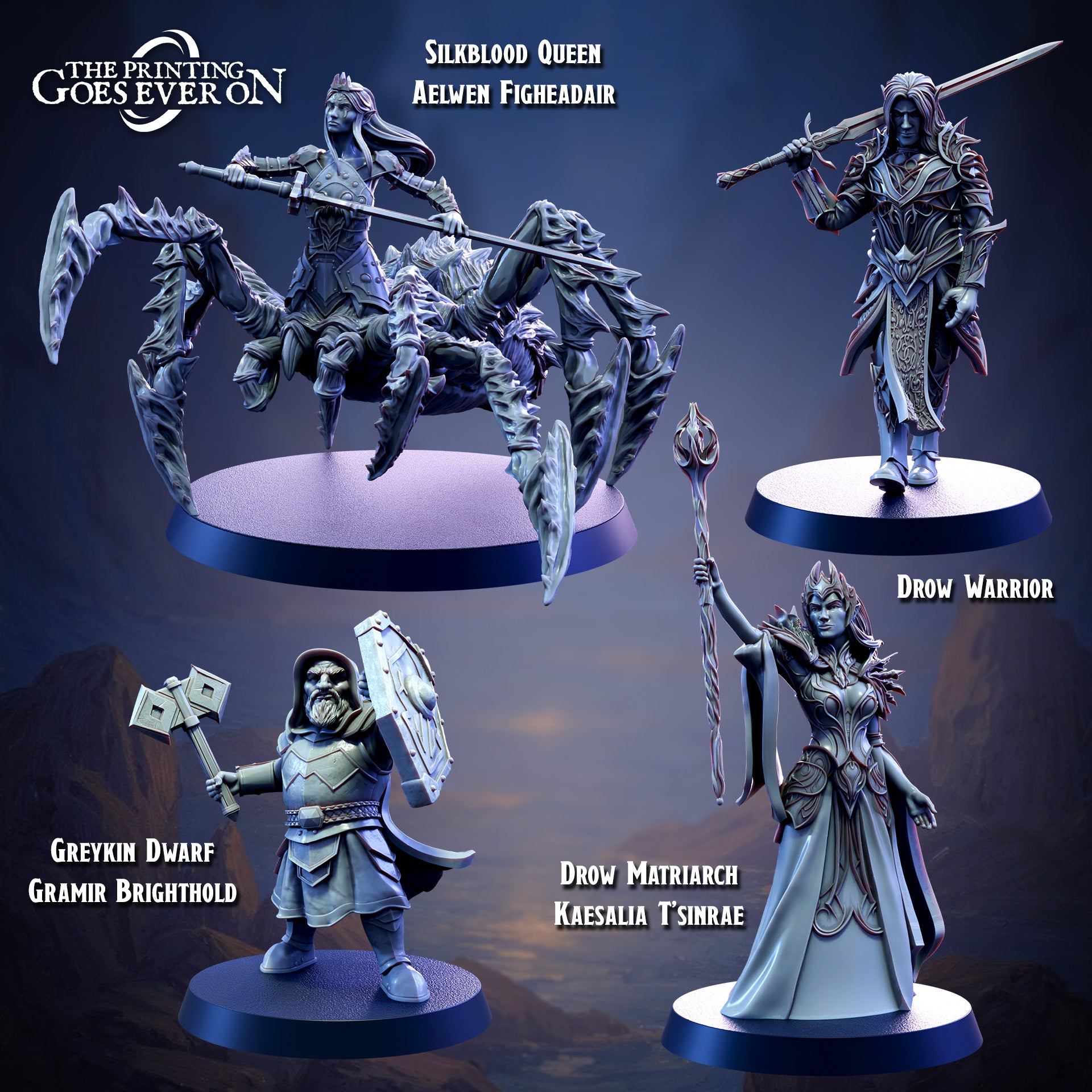 Unpainted Bad Guys Set of 4 image 0