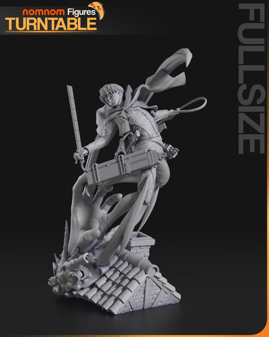 Unpainted Levi - Attack on Titan Model and Bust image 0