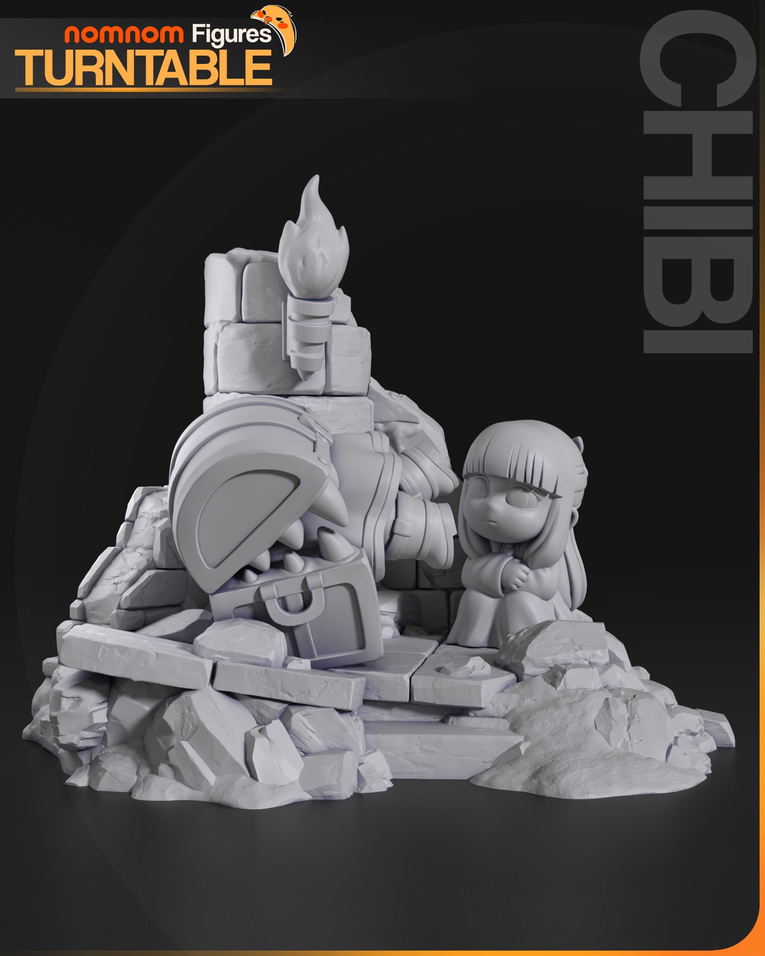 Unpainted Mimic Chest and Frieren image 0