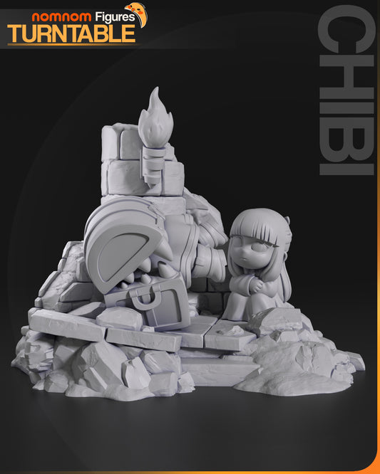 Unpainted Mimic Chest and Frieren image 0