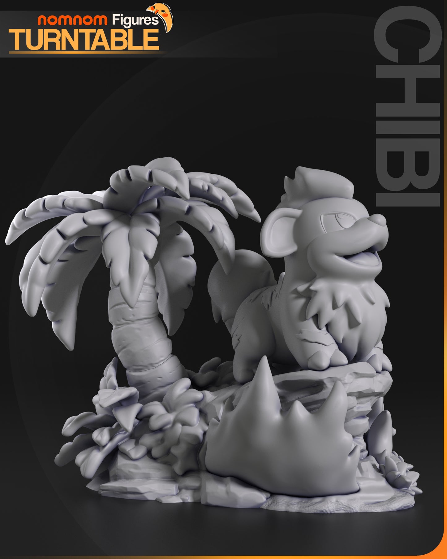 Unpainted Nom Nom Chibi Growlithe Pokemon image 5