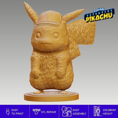 Unpainted-Detective-Pikachu image 0