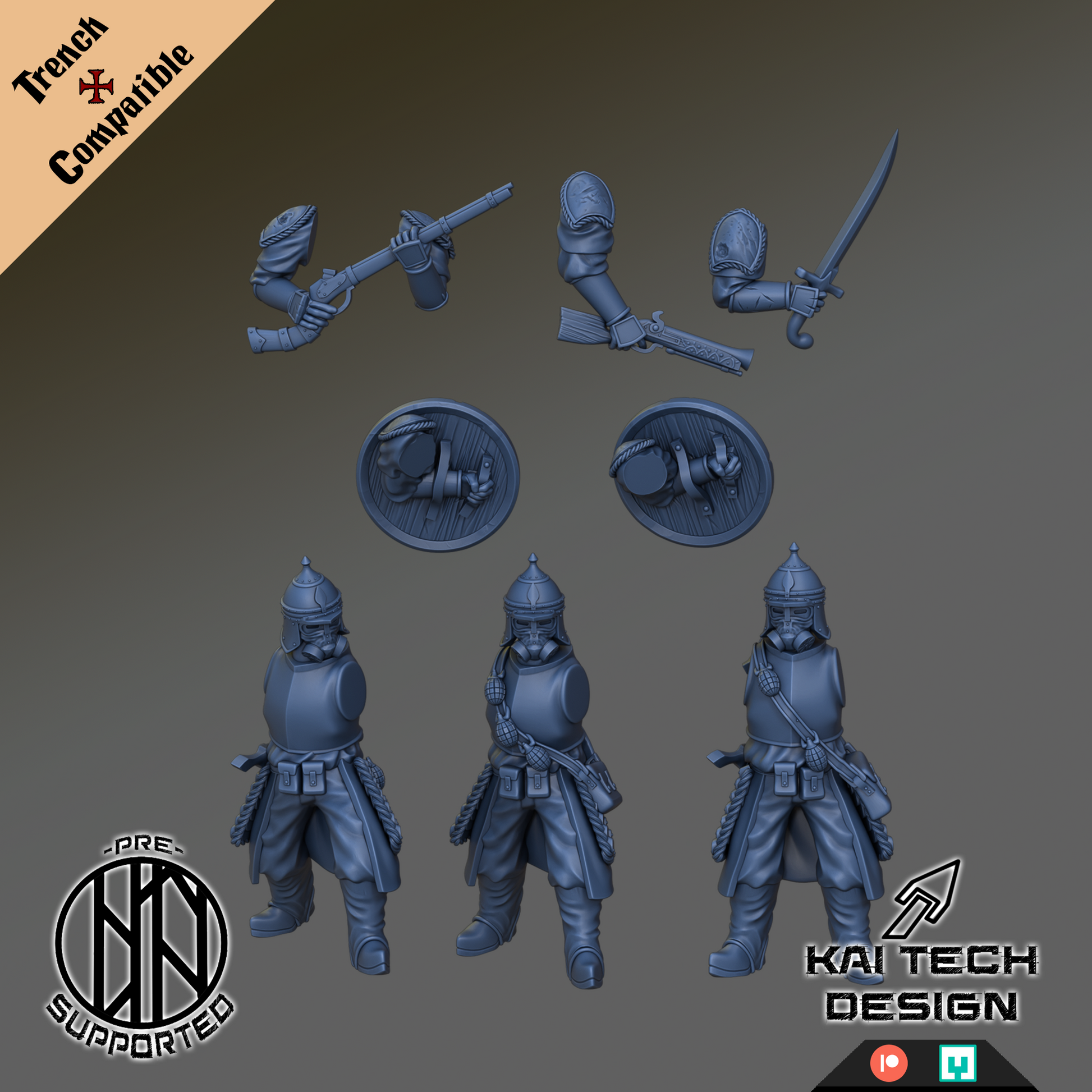 Unpainted Sultanate Sappers Set of 6 image 2