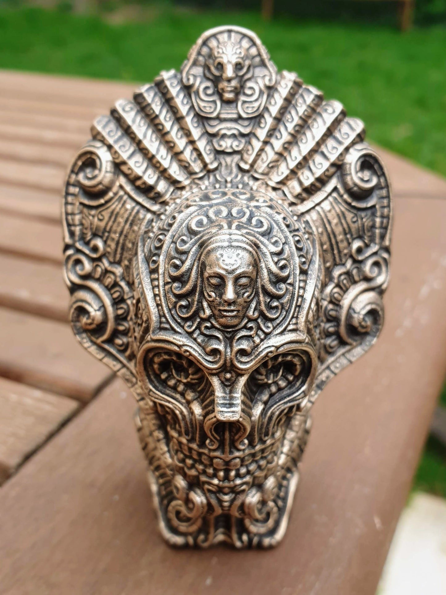 Unpainted The Ancient silver skull image 0