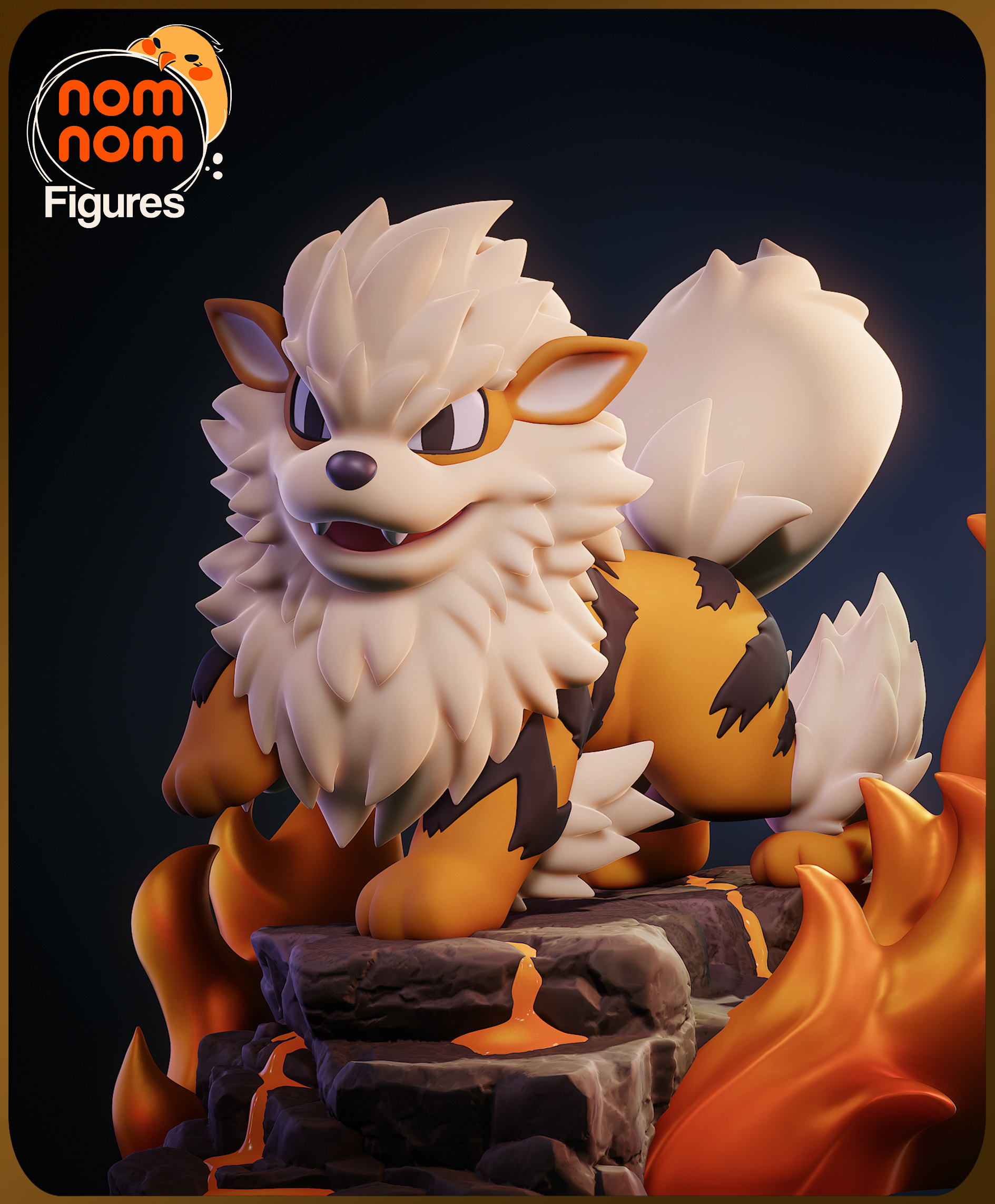 Unpainted Nom Nom Chibi Arcanine Pokemon image 7