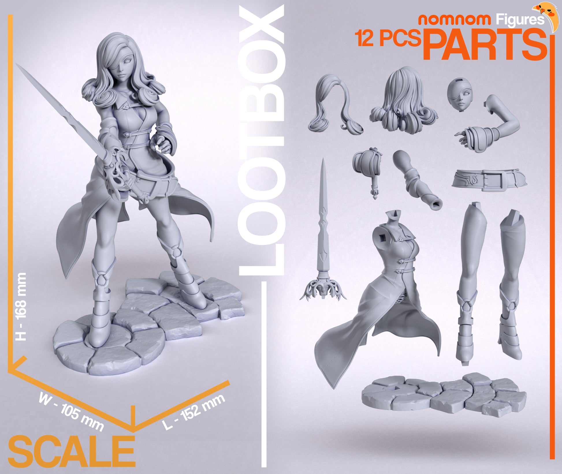 Unpainted Nom Nom Beatrix FFIX image 1