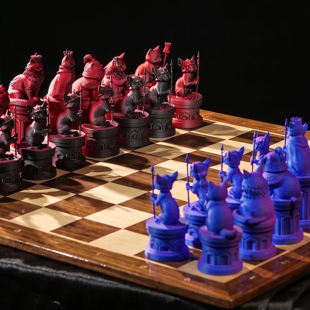 Cat Kingdom Chess Set FDM PETG