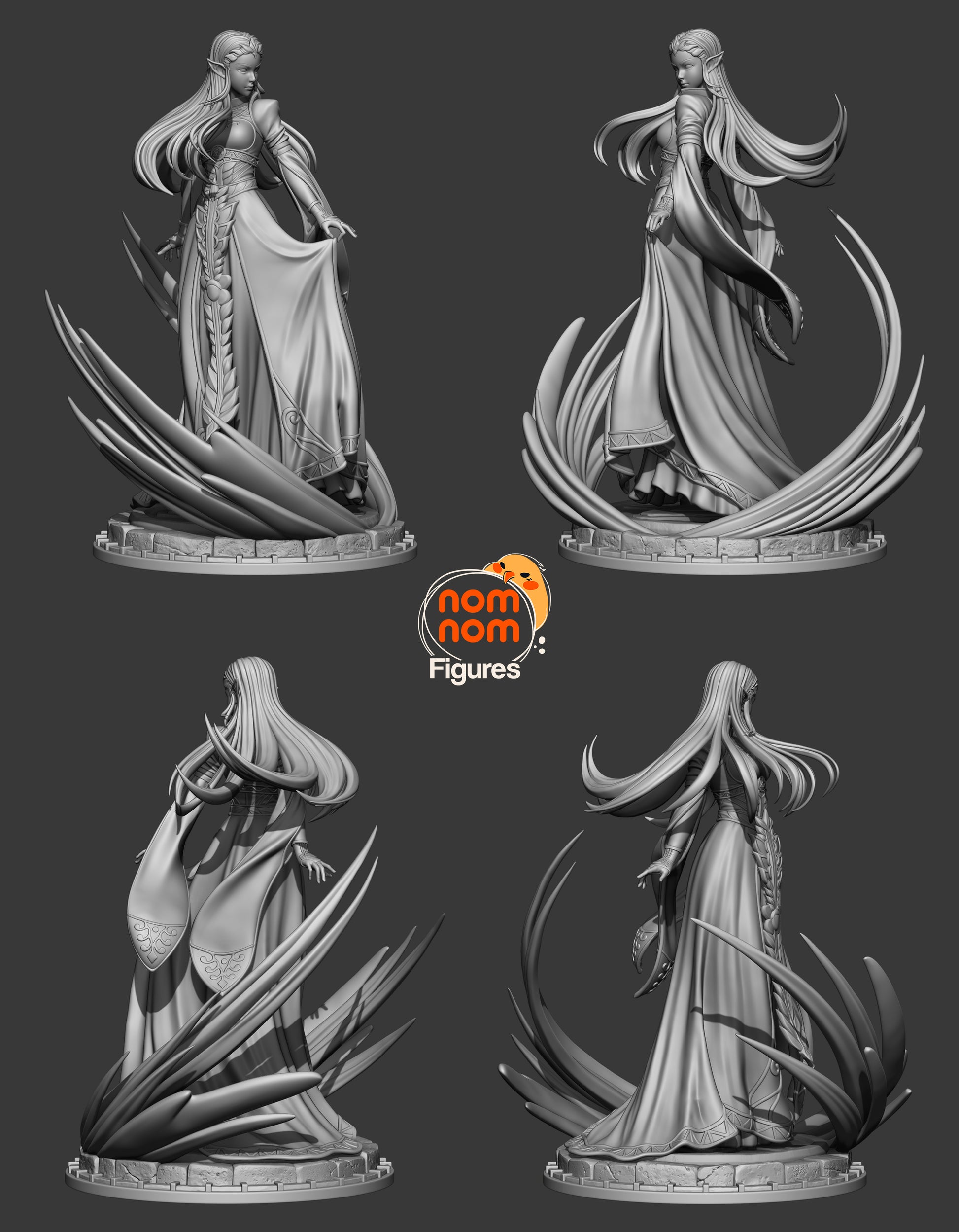 Unpainted Nom Nom Princess Zelda image 4