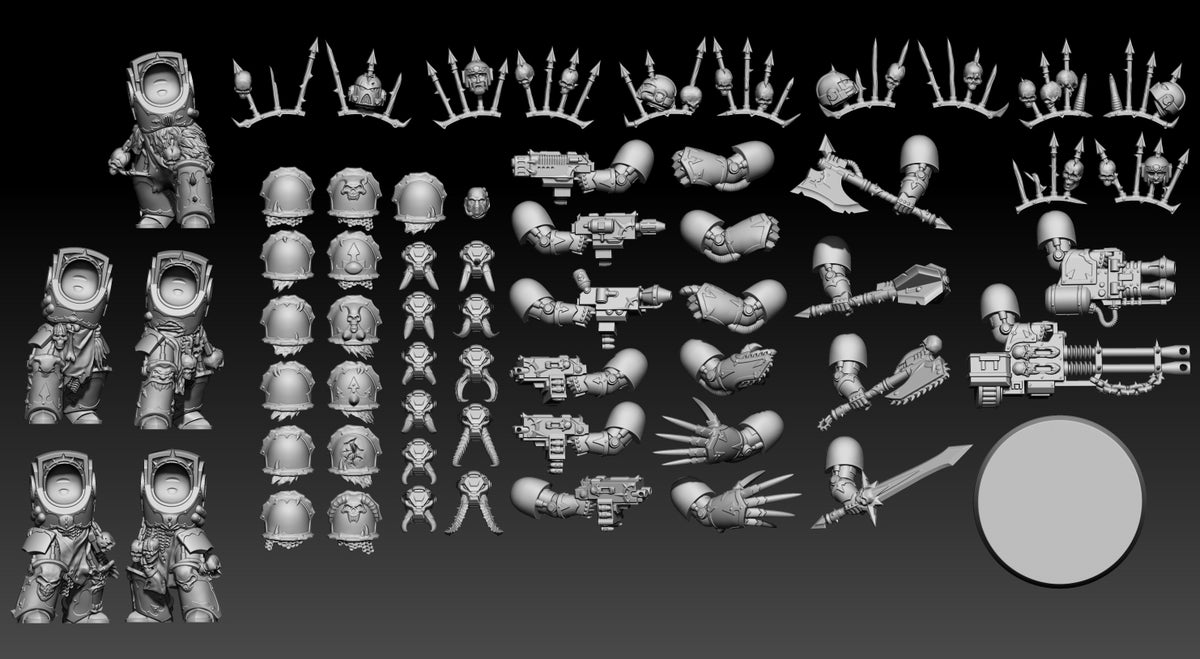 Unpainted Space Bug Terminators of Justice set of 5