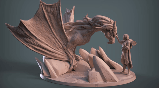Unpainted Dragon and rider image 0