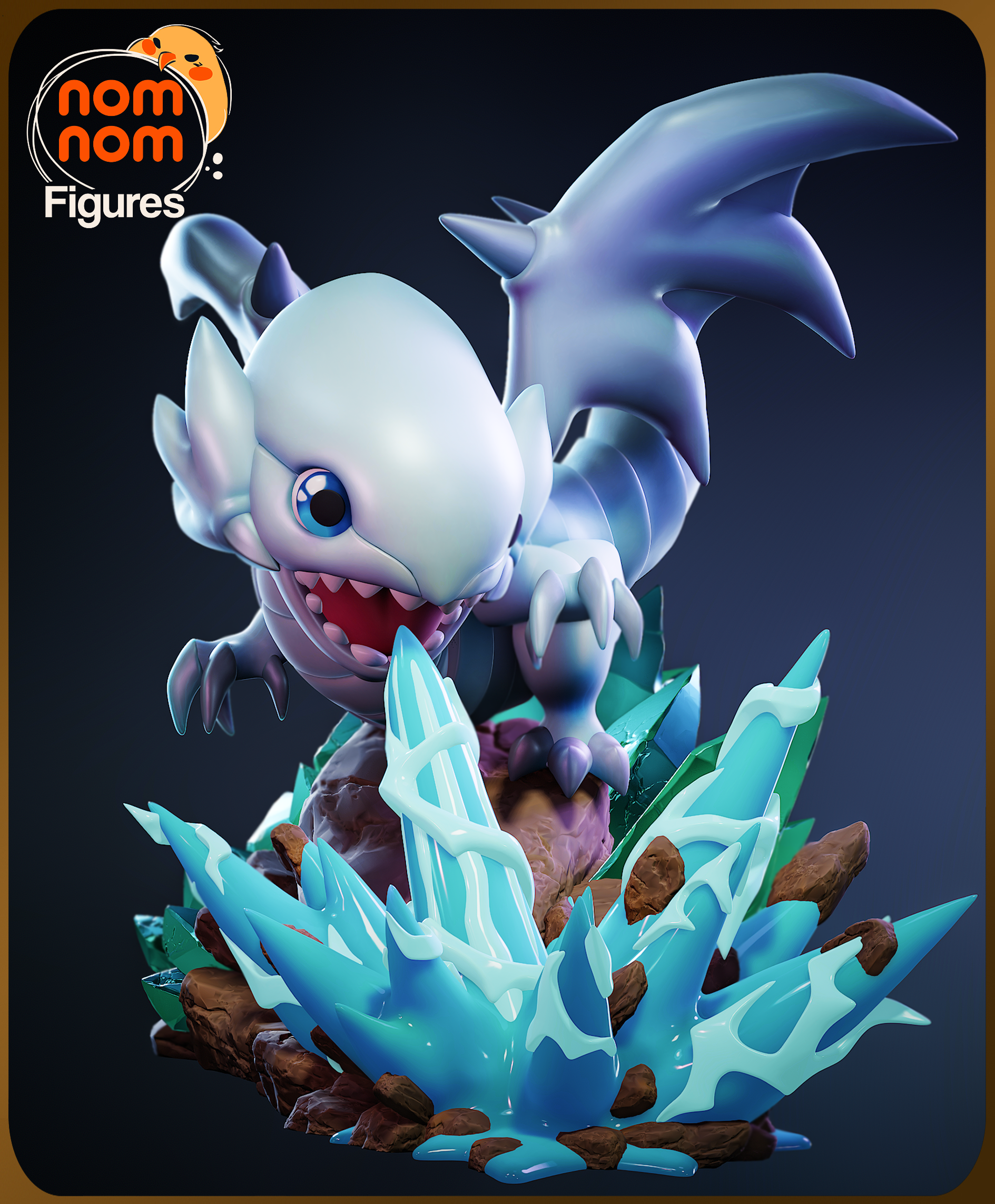Unpainted Nom Nom Blue Eyes White Dragon Yu-Gi-Oh image 4