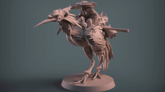 Unpainted Monk Crane Rider image 0