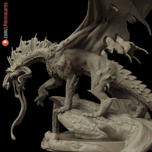 Unpainted BLACK DRAGON (FAN-MADE) BY LP MINIATURES (LPMINIATURES) image 0