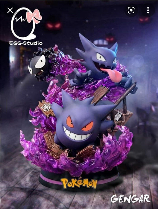 Unpainted-Gengar-Evolution-Diorama image 0