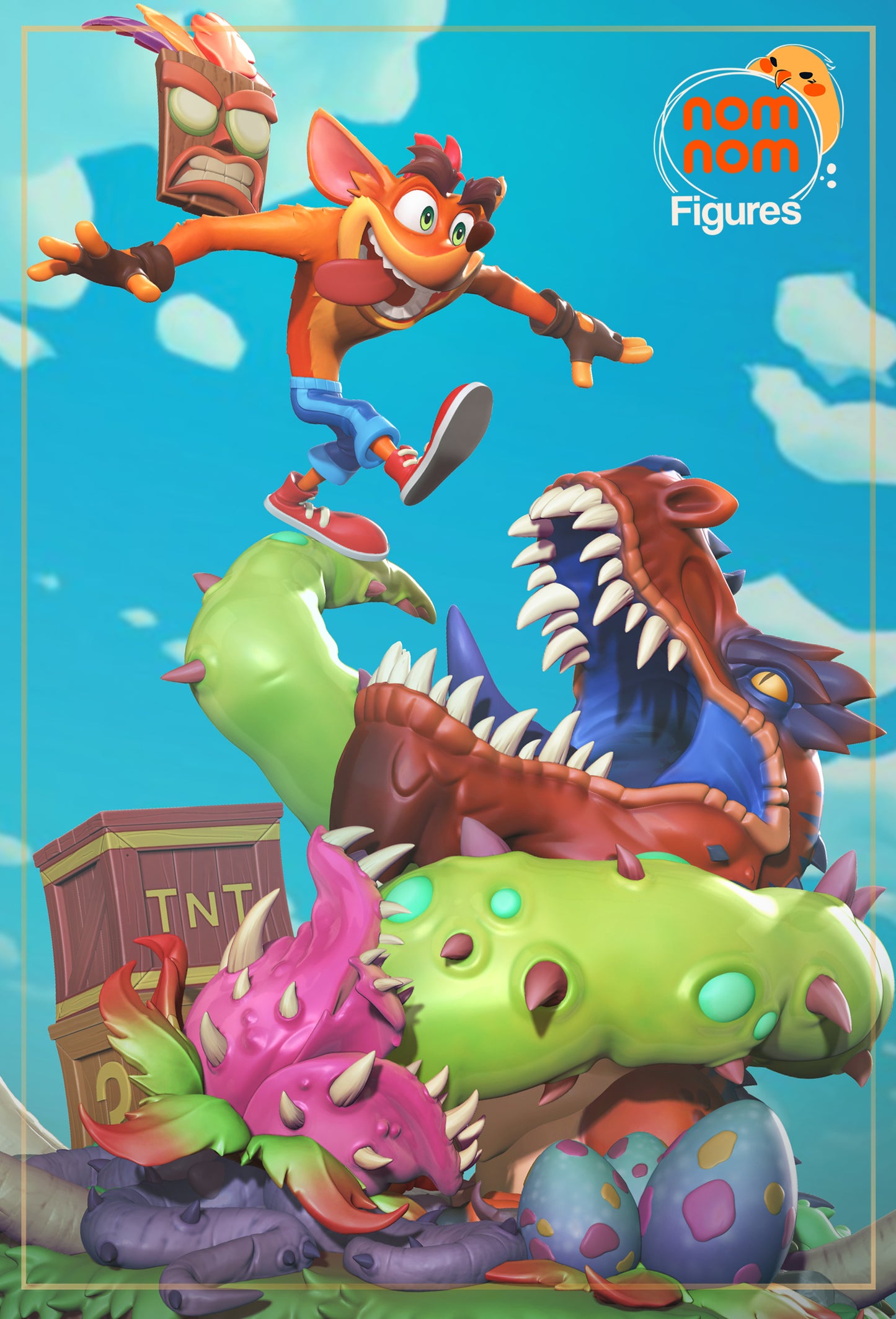 Unpainted Nom Nom Crash Bandicoot image 6