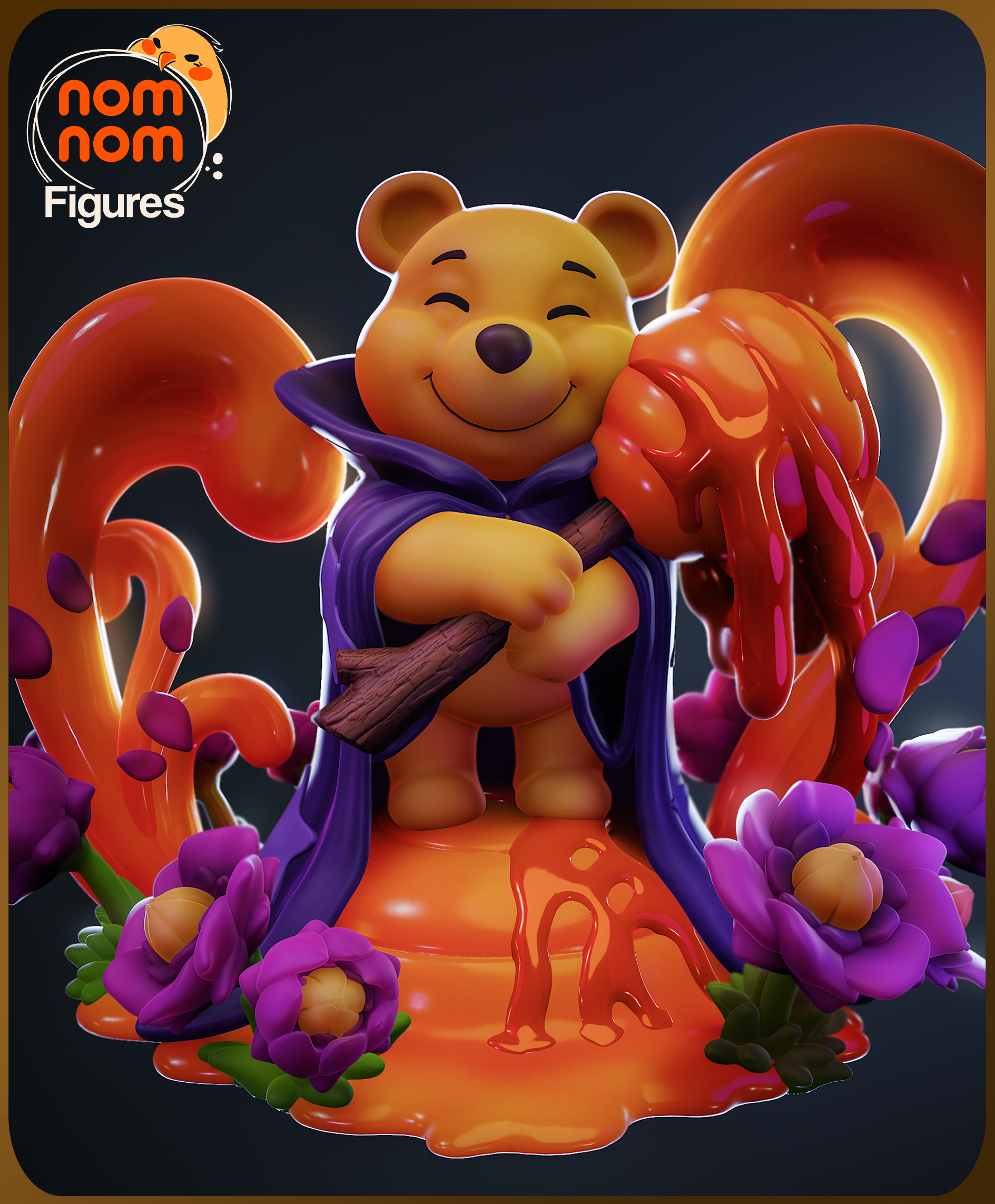 Unpainted Nom Nom Chibi Pooh Lorcana image 4