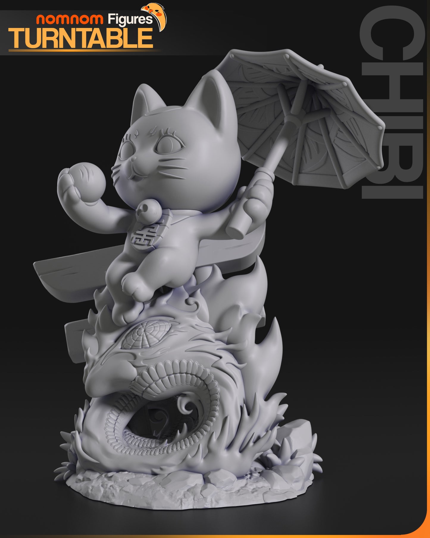 Unpainted Nom Nom Chibi Turbo Granny Cat  Dandadan image 7