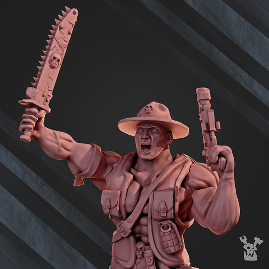 Unpainted Jungle Fighters Commander image 0