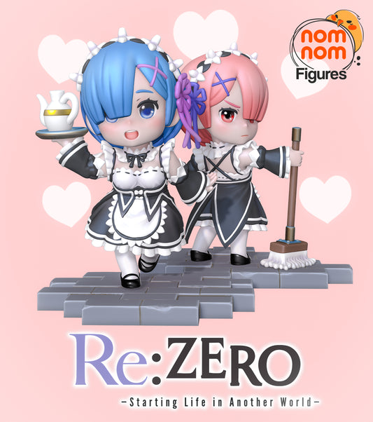 Unpainted Nom Nom Rem and Ram Re_Zero image 0