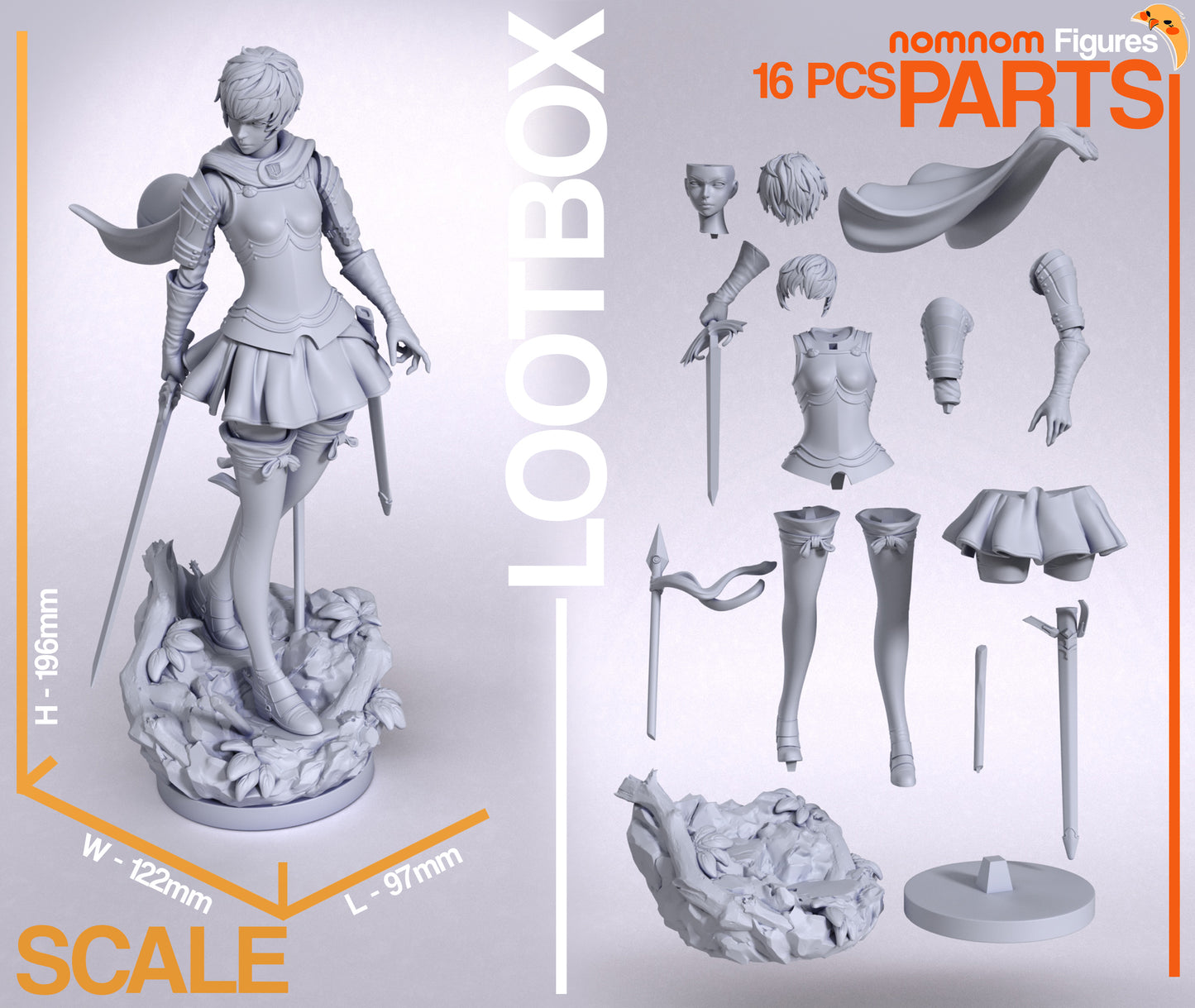 Unpainted Nom Nom Casca Berserk image 1
