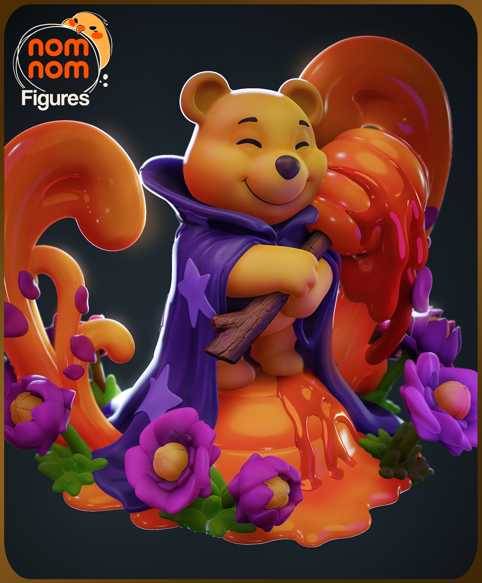 Unpainted Nom Nom Chibi Pooh Lorcana image 5