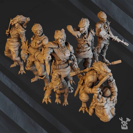 Unpainted-Anunnaki-Tribe-Hunters-Squad-1 image 0