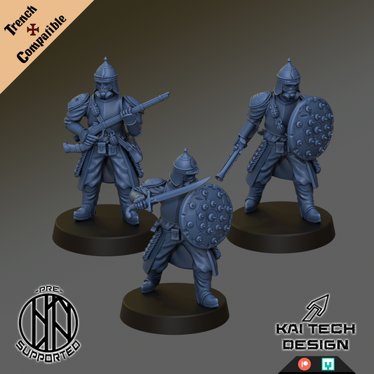 Unpainted Sultanate Sappers Set of 6 image 0